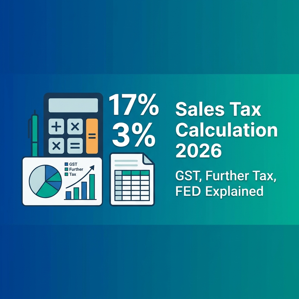 Sales Tax Calculation in Pakistan 2026 – GST, Further Tax, FED & Withholding Tax Explained